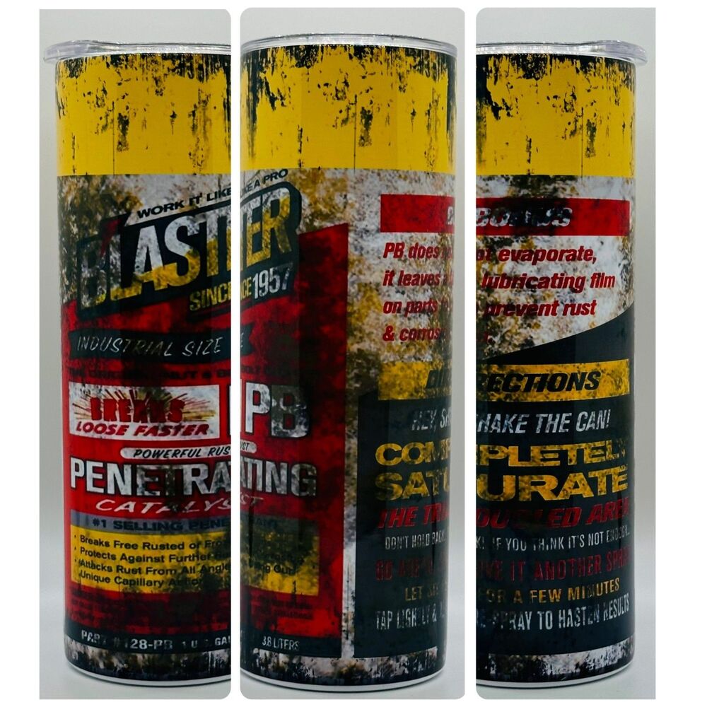 NEW "BLASTER" 20 oz. Stainless Steel Tumbler w/Straw Set & Silicone Tip